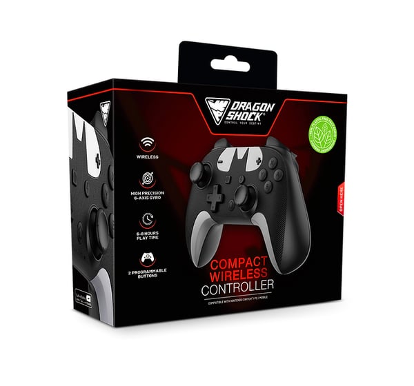 Dragonshock PopTop Compact Musta, Valkoinen Bluetooth Pad-ohjain Nintendo Switch
