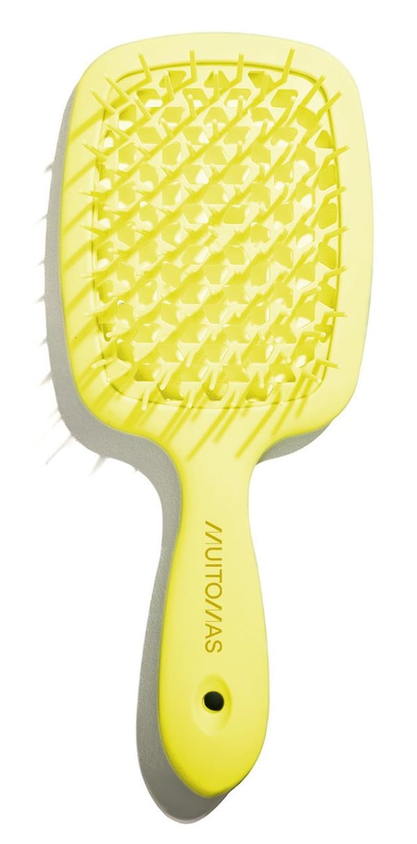 Miniatyrbillede 1 af 3: Muitomas HAIRBRUSHYL hårbørste og kam Universel Paddle hårbørste Gul 1 stk
