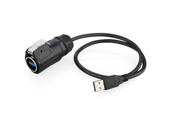 Alcasa IC01-24U301 USB-kablar USB 3.2 Gen 1 (3.1 Gen 1) 0,5 m USB A 5 Gbit/s Svart