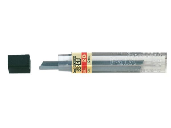 Miniatyrbild 2 av 2: Pentel 000709 reservstift 2B Svart