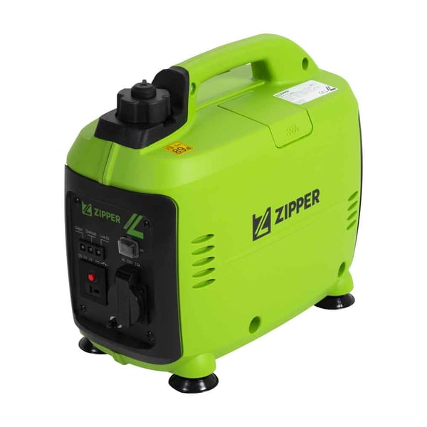 Zipper ZI-STE1000INV motor-generator 800 W 1,55 L Benzin Sort, Grøn