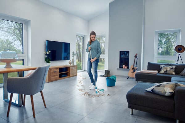 Miniatyrbillede 4 af 13: Leifheit 52066 tilbehør til moppe Moppehoved Blå, Hvid