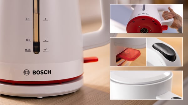 Bosch TWK3M121 vattenkokare 1,7 l 2400 W Vit