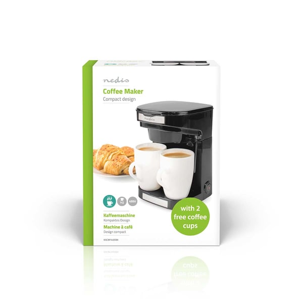 Nedis KACM140EBK kaffemaskin Manuell Droppande kaffebryggare