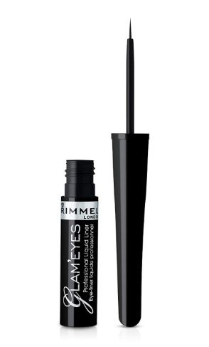 Miniatyrbillede 2 af 3: Rimmel Glam'Eyes Professional eyeliner 3,5 ml Væske 001 Black Glamour