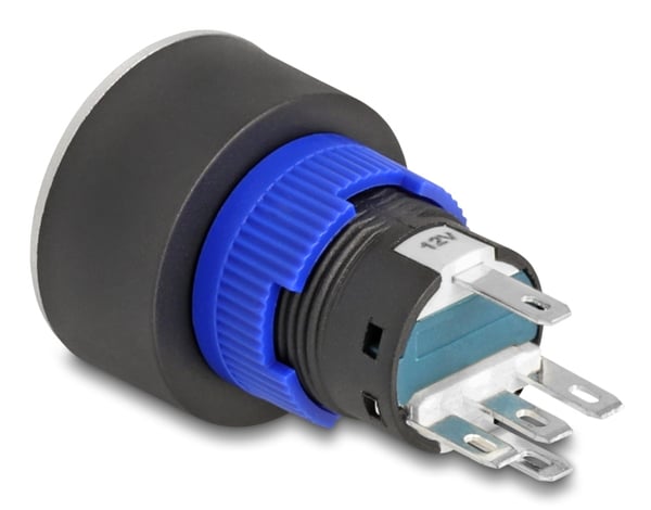 Miniatyrbillede 2 af 4: DeLOCK 22048 elektrisk afbryder Trykknapkontakt Sort, Blå, Grøn, Sølv