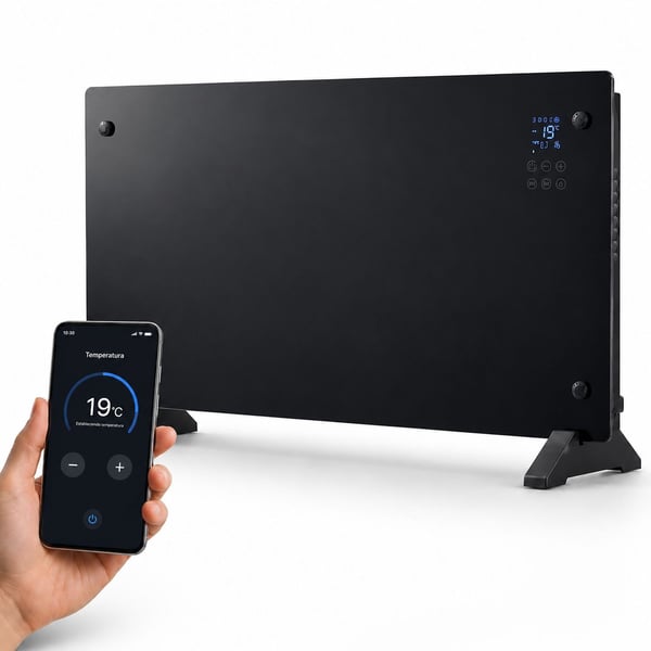 Pikkukuva 5 / 11: Extralink SMART GLASS PANEL HEATER, BLACK, 2000W, WIFI, LPL-23A-BL
