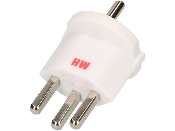 Miniatyrbillede 3 af 8: Max Hauri AG 135810 strømstik adapter Type J Type F Hvid
