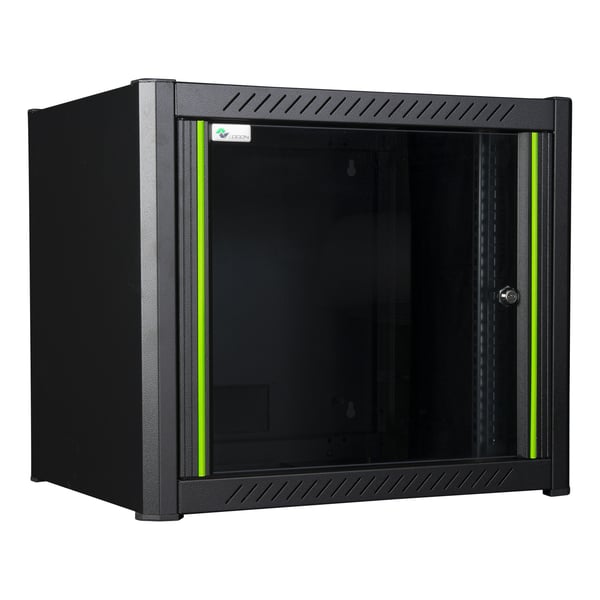 LOGON RWM09U45BL rack 9U Väggmonterad rack Svart