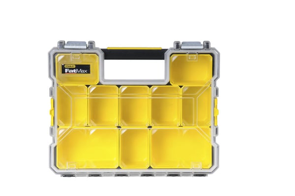 Miniatyrbillede 3 af 4: Stanley 1-97-518 værktøjskasse og kasse Æske med små dele Plast Sort, Transparent, Gul