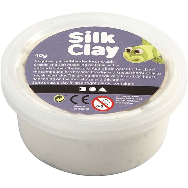 Creativ Company Silk Clay Modellering ler 40 g Hvid 1 stk