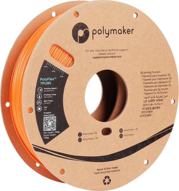 Polymaker PD01006 Material för 3D-utskrifter Orange 750 g