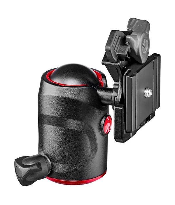 Miniatyrbild 3 av 7: Manfrotto MH496-BH stativhuvuden Svart Aluminium 1/4" Kula (form)