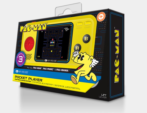 My Arcade Pac-Man Pocket Player bærbar spilkonsol 7,11 cm (2.8") Sort, Gul