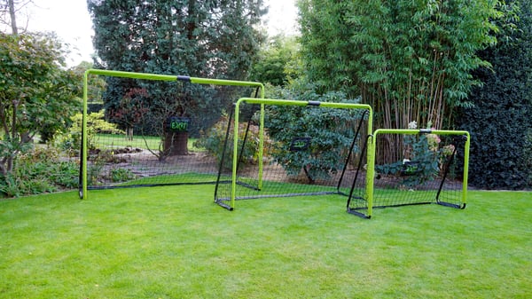 EXIT Tempo steel football goal 180x120cm - green/black Børn Fritstående