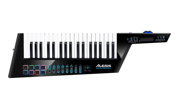 Miniatyrbild 5 av 5: Alesis VORTEX WIRELESS 2 MIDI-tangentbord 37 tangenter USB Svart, Vit