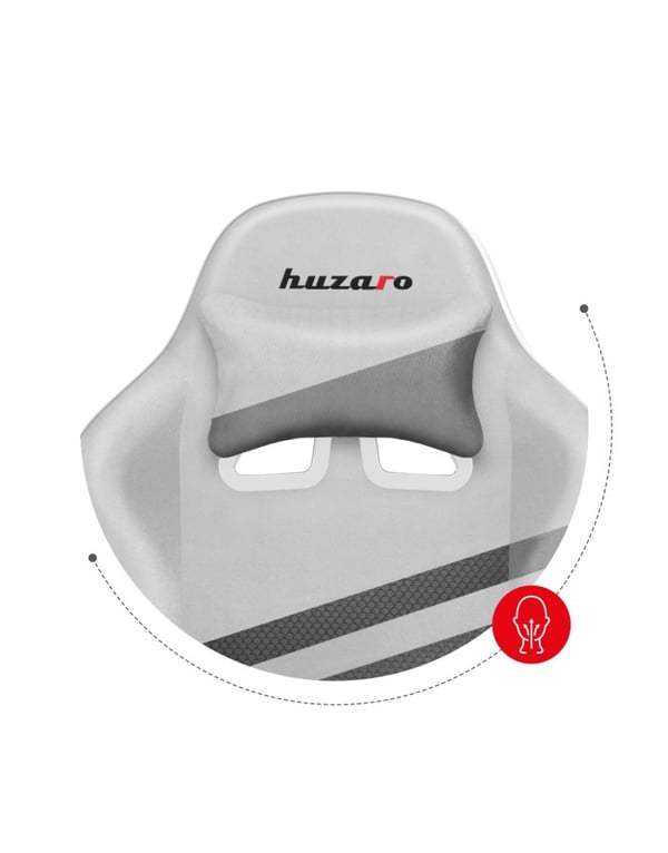 Huzaro FORCE 4.4 PC gamingstol Spand (vugge) sæde Grå, Hvid