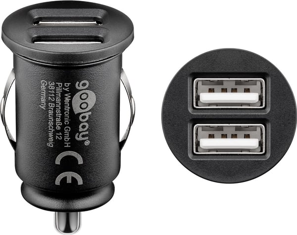 Miniatyrbillede 1 af 6: Goobay 71897 oplader til mobil enhed Smartphone Sort Cigartænder Hurtig opladning Indendørs