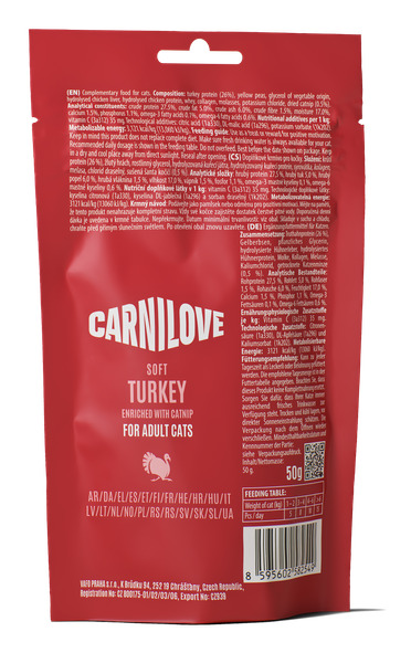 Pikkukuva 5 / 9: CARNILOVE SOFT Kissa Välipala Turkki 50 g