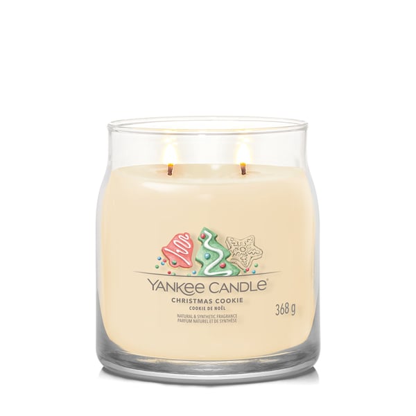 Miniatyrbillede 2 af 2: Yankee Candle Christmas Cookie vokslys Cylinder Cremefarvet 1 stk