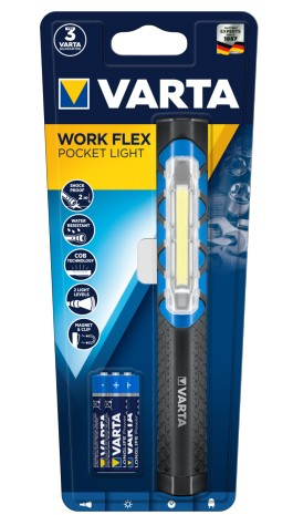 Miniatyrbillede 2 af 2: Varta 85131000 Sort Hånd lommelygte COB LED