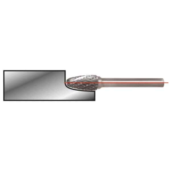 KS Tools 515.3261 roterende grat Metal Oval Støbejern, Plast 1 stk
