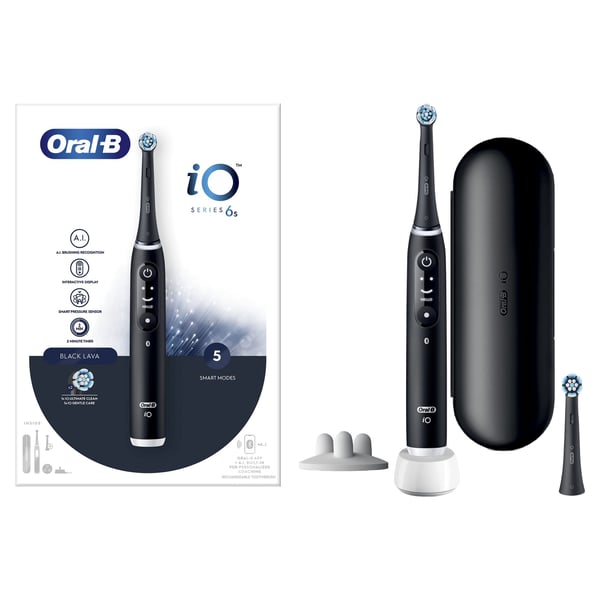 Miniatyrbild 6 av 8: Oral-B iO 6 Vuxen Vibrerande tandborste Svart