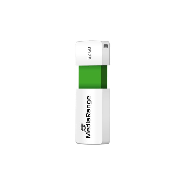 MediaRange MR973 USB-muisti 32 GB USB A-tyyppi 2.0 Vihreä, Valkoinen