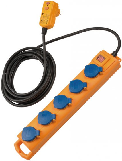 Brennenstuhl 1159900805 - 5 m - 5 AC-udgange - Indendørs - IP54 - Gul - 30 mA Brennenstuhl 1159900805 - 5 m - 5 AC-udgange - Indendørs - IP54 - Gul - 30 mA