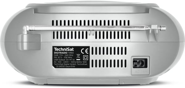Miniatyrbillede 4 af 6: TechniSat DigitRadio 1990 Analog & digital 3 W DAB+, FM Sølv MP3-afspilning
