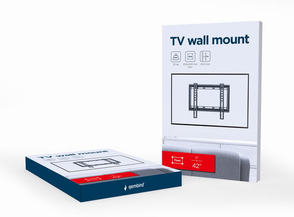 Miniatyrbillede 2 af 3: Gembird WM-42F-04 tv-beslag 106,7 cm (42") Sort
