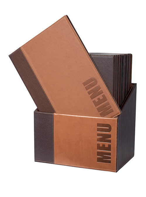 Miniatyrbild 4 av 4: Securit MC-BOX-TRA4-LB A4 Metall, PU skinn Brun 20 styck