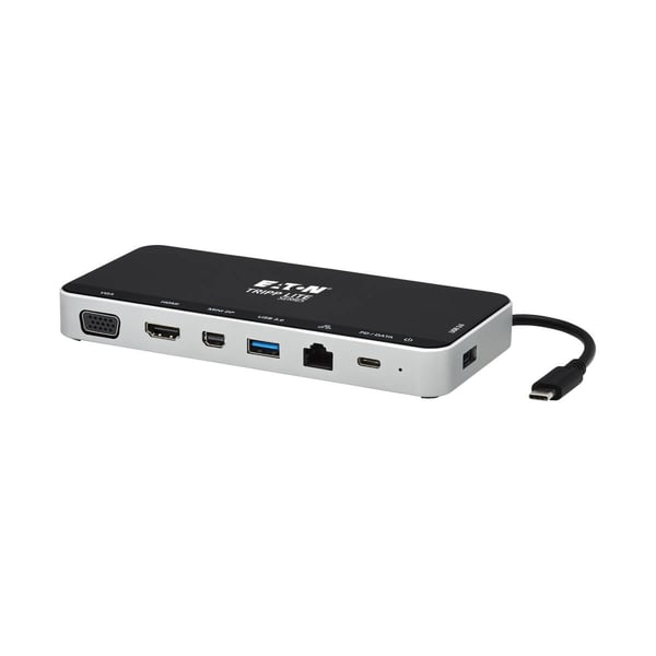 Pikkukuva 3 / 11: Tripp Lite U442-DOCK16-B kannettavien tietokoneiden telakka ja porttitoistin Langallinen USB 3.2 Gen 1 (3.1 Gen 1) Type-C Harmaa