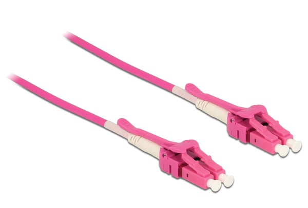 DeLOCK 85136 InfiniBand och fiberoptisk kabel 10 m LC Rosa