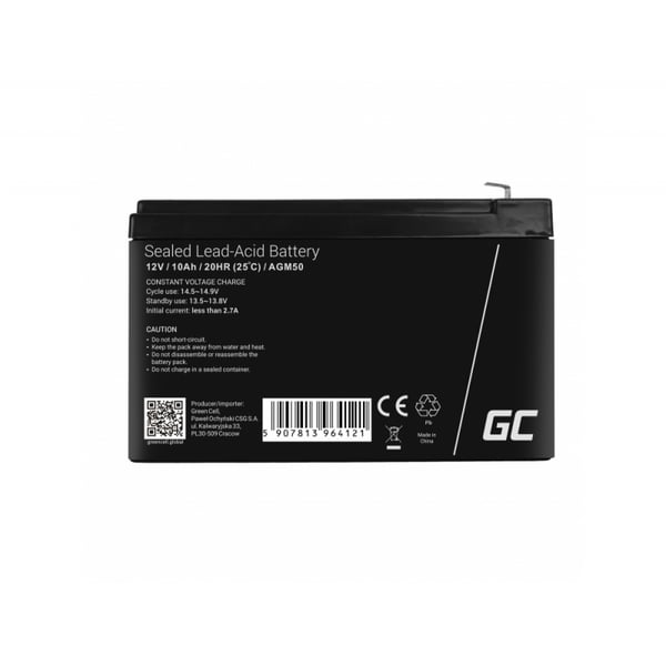 Green Cell AGM50 UPS batteri VRLA AGM 12 V 10 At