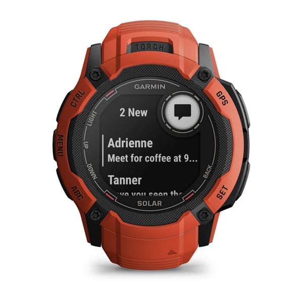 Pikkukuva 6 / 13: Garmin Instinct 2X Solar 2,79 cm (1.1") MIP 50 mm Digitaalinen 176 x 176 pikseliä Kosketusnäyttö Punainen GPS (satelliitti)