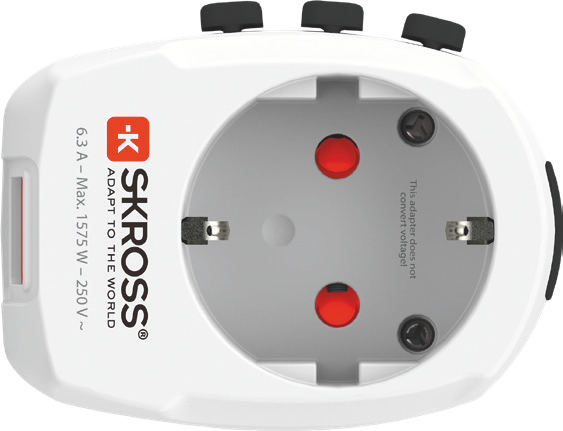 Pikkukuva 4 / 5: Skross PRO Light USB (2xA) - World Valkoinen