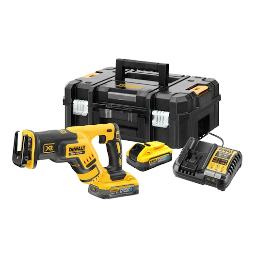 GENOPLADELIG BAJONETSAV 18V XR 2*5.0AH TSTAK