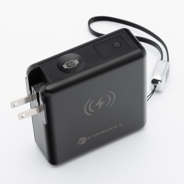 Miniatyrbillede 1 af 13: Forcell 5903396375378 powerbank 15000 mAh Trådløs opladning Sort