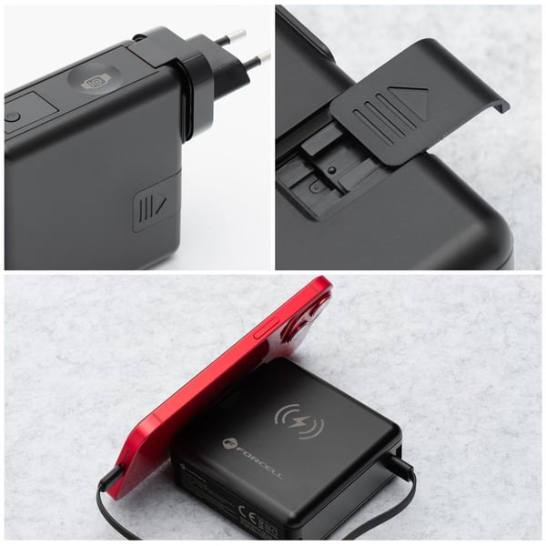Miniatyrbillede 8 af 13: Forcell 5903396375378 powerbank 15000 mAh Trådløs opladning Sort