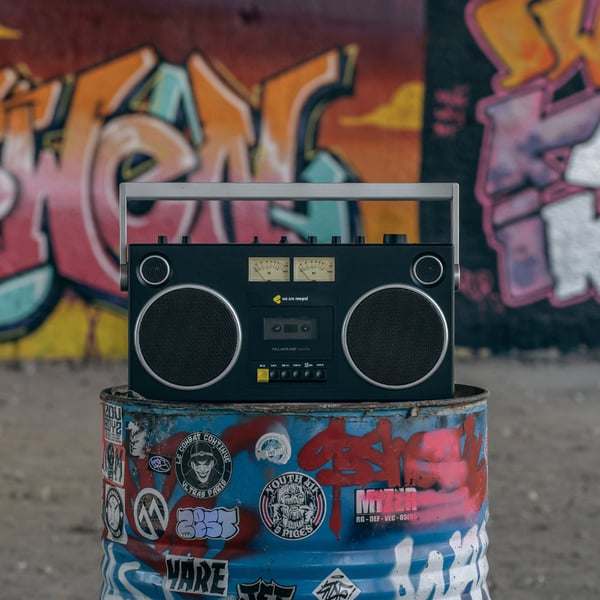 WE ARE REWIND GB-001 Curtis Bærbar kassetteafspiller 1 kort Sort