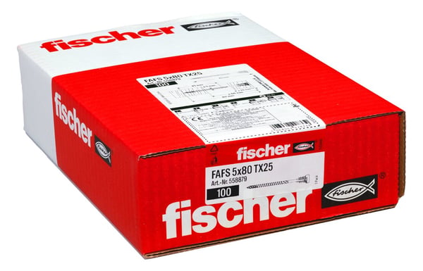 Fischer 558879 skruvar/muttrar 80 mm 100 styck Skruv