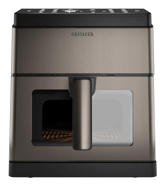 Miniatyrbillede 1 af 3: Aiwa KUMADAI Enkelt 8 L Enkeltstående 1800 W Varmluftsteger Sort, Rustfrit stål