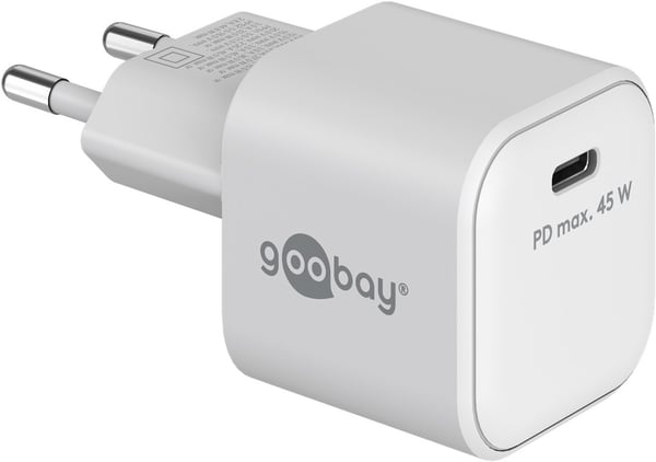 Goobay 65332 oplader til mobil enhed Hovedtelefoner, Mobiltelefon, Laptop Hvid Vekselstrøm Indendørs