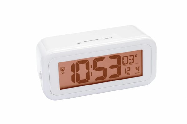 Bresser Optics MyTime Amber Digital alarmur Hvid