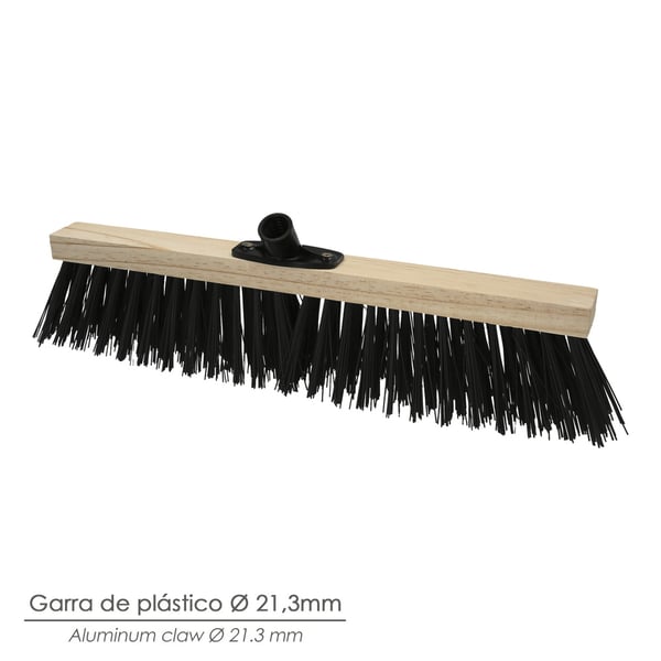 Wolfpack Cepillo Barrendero Industrial Fibra Gruesa Polipropileno. Soporte Madera 50 cm. Garra Plástico. (Sin Mango)