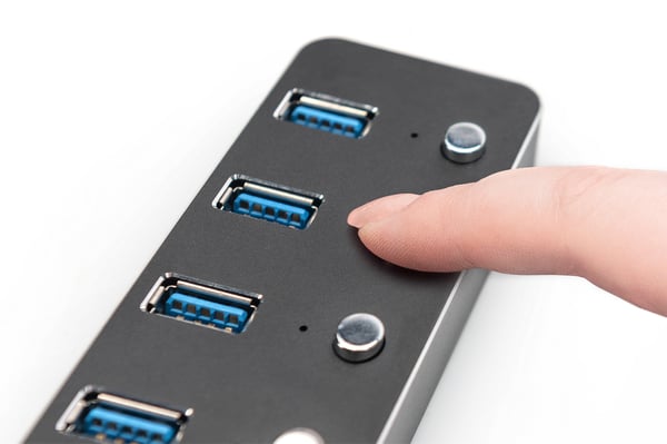 Miniatyrbild 4 av 6: Digitus DA-70248 gränssnittshubbar USB 3.2 Gen 1 (3.1 Gen 1) Type-A 5000 Mbit/s Grå