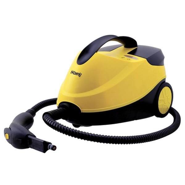 H.Koenig nv6200 Cylinderångtvätt 1,5 l 2000 W Svart, Gul