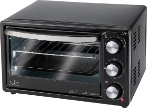 JATA HN916 bänkugn 16 l 1200 W Svart, Rostfritt stål Grill