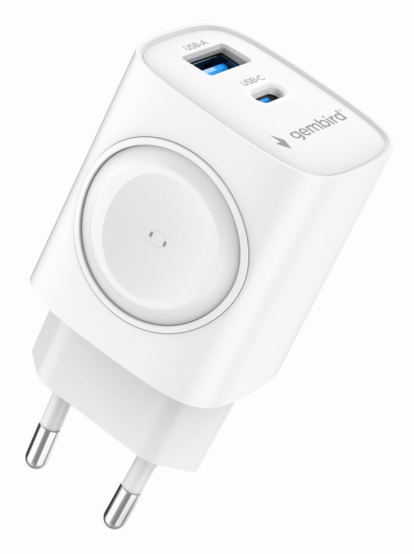 Gembird TA-UC-PDQCW20-01-W oplader til mobil enhed Universel Hvid Vekselstrøm Hurtig opladning Indendørs